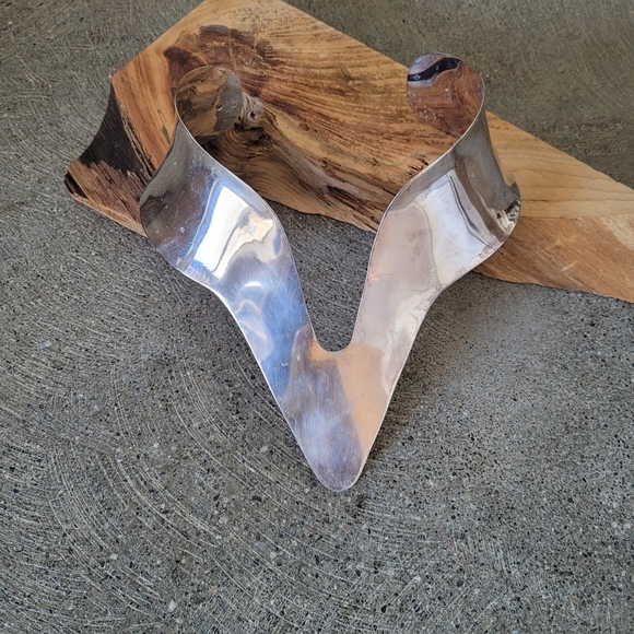 Sterling Silver or brass choker collar necklace … - Picture 2 of 7